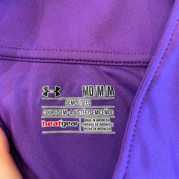 Underarmour heat gear sweat shirt- barely used- purple - Picture 2 of 2